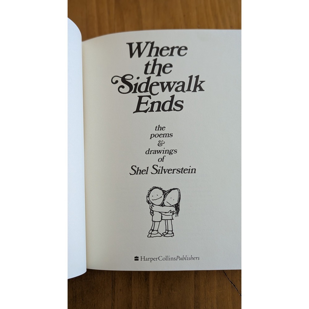 Where the Sidewalk Ends Shel Silverstein Hardcover HarperCollins Poetry Book